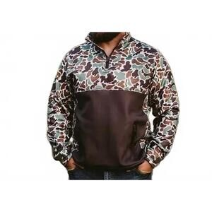 NEW FIELDSTONE overland quarter zip sweater in brown